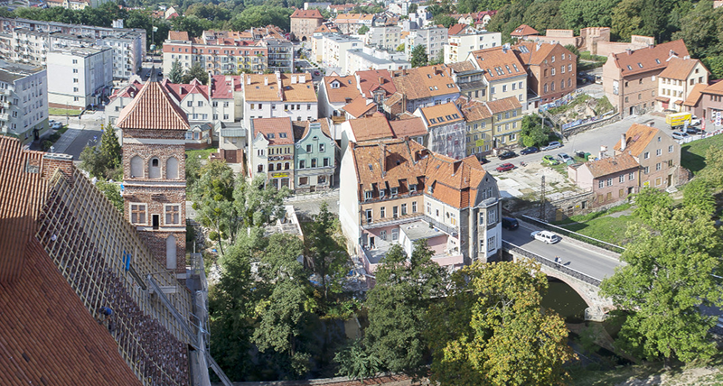 Panorama Lidzbarka Warmińskiego z wieży zamkowej