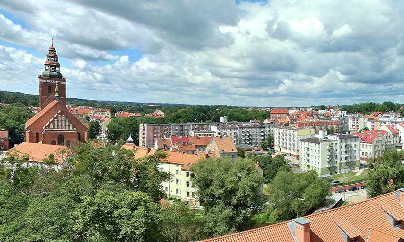 Panorama Lidzbarka Warmińskiego z wieży hotelowej