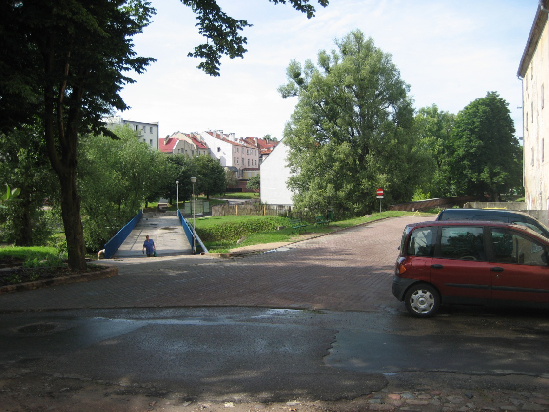 Hotel Most pieszy na rzece Łynie