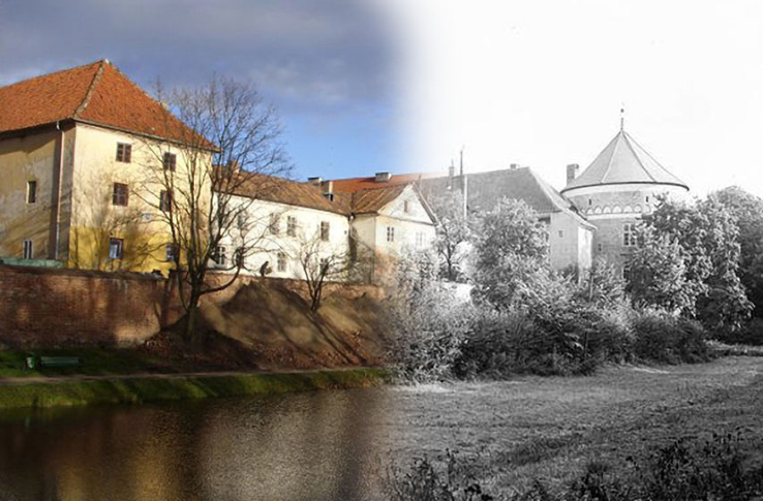 Przedzamcze widok od fosy